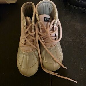 Sperry Kids' Beige and Pink Rain Boots